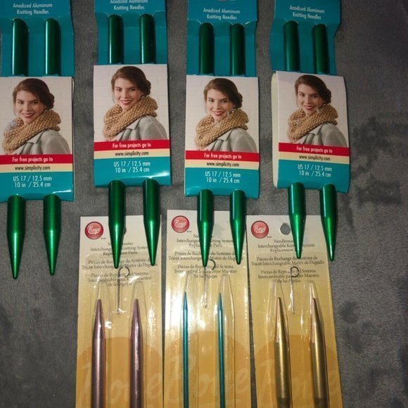 Boye  knitting Needles 10”‎ Plus Interchangeable replacement Parts US 4 US… - Picture 10 of 10
